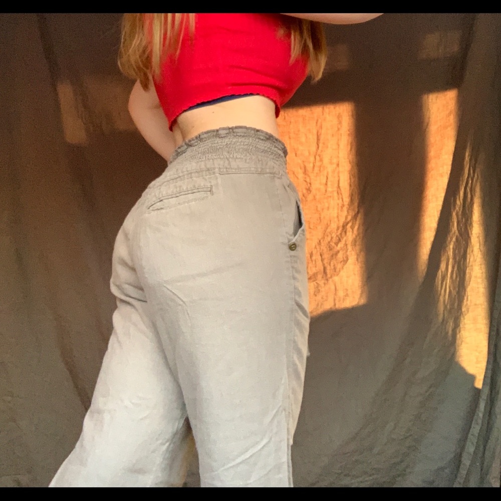 Beige trousers